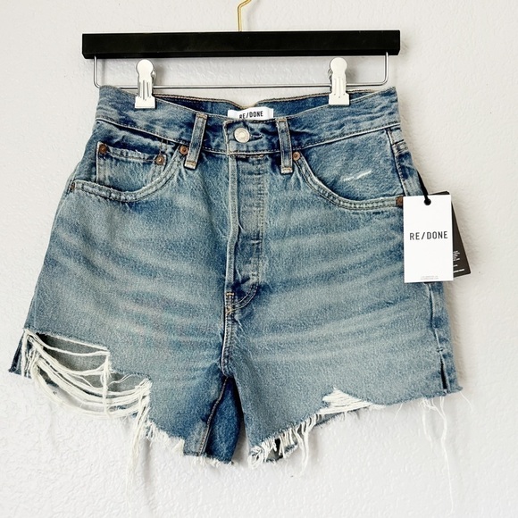 NWT RE/DONE 50s Cutoff High Waist Organic Denim Shorts 25